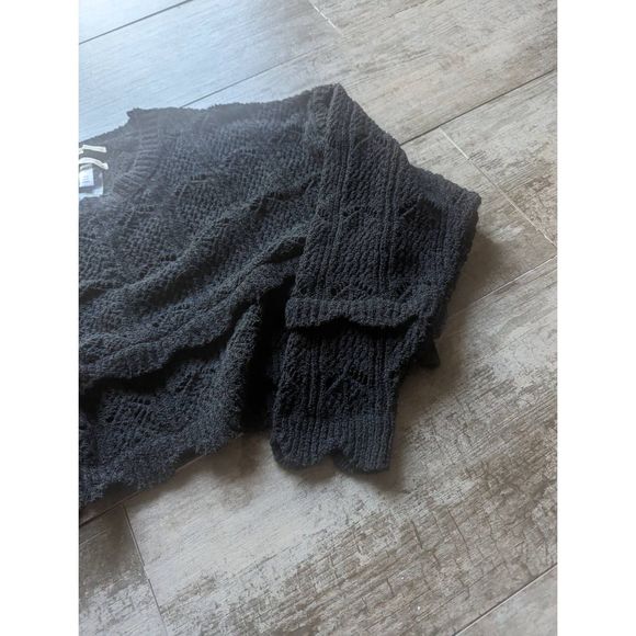 Anthropologie Scalloped Trim Cropped Sweater - Picture 3 of 6